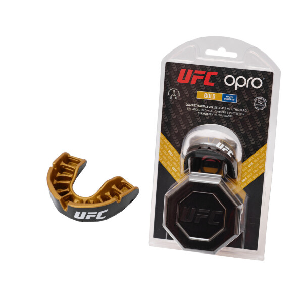 

Капа OPRO Junior Gold UFC Hologram Black Metal/Gold (art.002266001)
