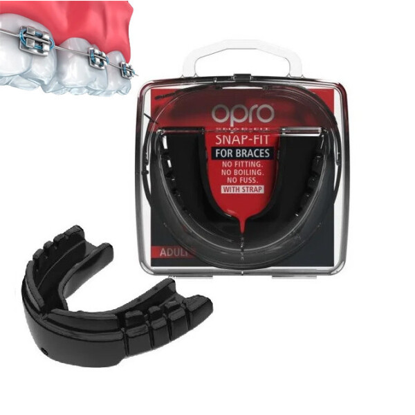 

Капа OPRO Snap-Fit FOR BRACES Black (art.002318001)