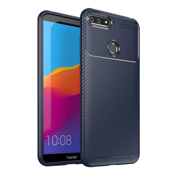 

Чехол Carbon Case Huawei Y6 prime 2018 / Honor 7A Синий