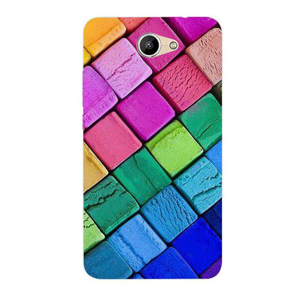 

Чехол с рисунком Printed Silicone для Huawei Y7 Кубики