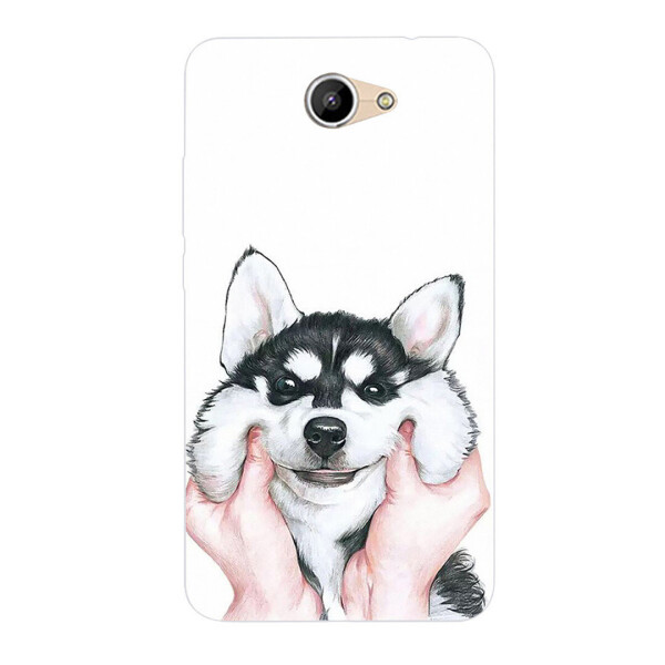 

Чехол с рисунком Printed Silicone для Huawei Y7 Хаски