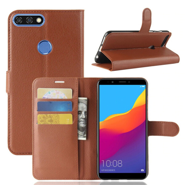 

Чехол-книжка Litchie Wallet для Huawei Y7 Prime 2018 Коричневый