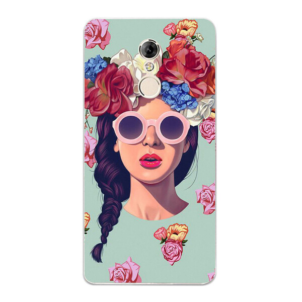 

Чехол с рисунком Printed Silicone для Lenovo K6 Note Девушка