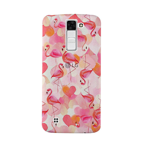 

Чехол с рисунком Printed Silicone для LG K8 K350E Фламинго