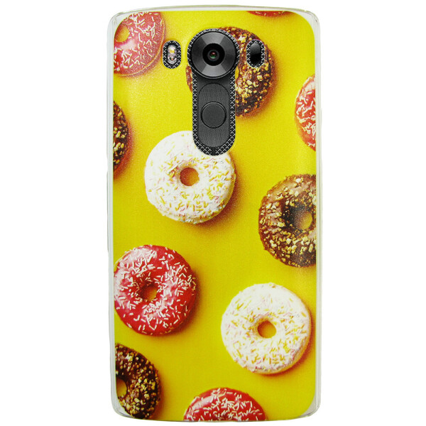 

Чехол с рисунком Printed Plastic для LG V10 Пончики