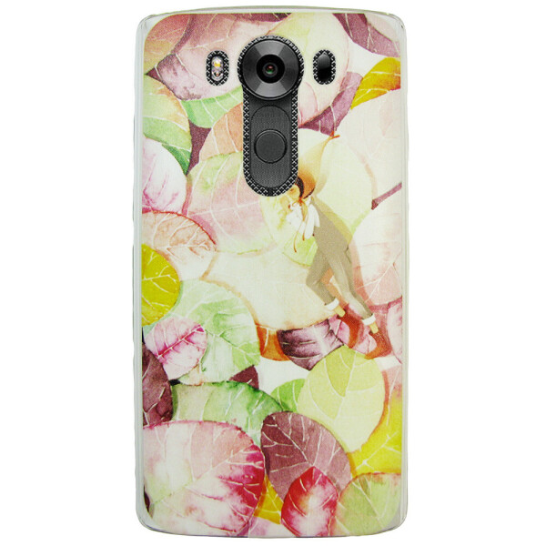 

Чехол с рисунком Printed Plastic для LG V10 Листья