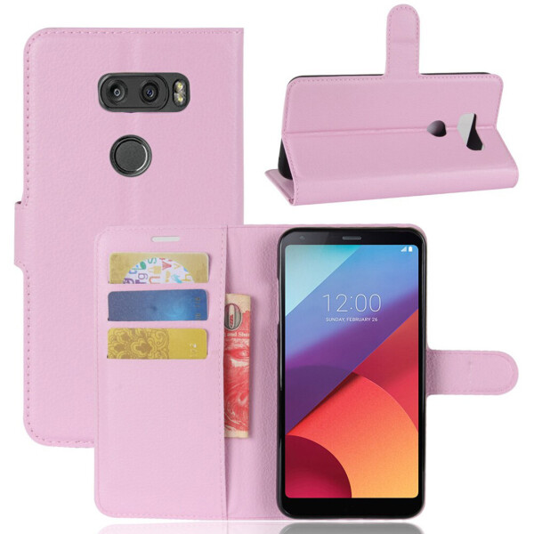 

Чехол-книжка Litchie Wallet для LG V30 / V30 Plus Светло-розовый