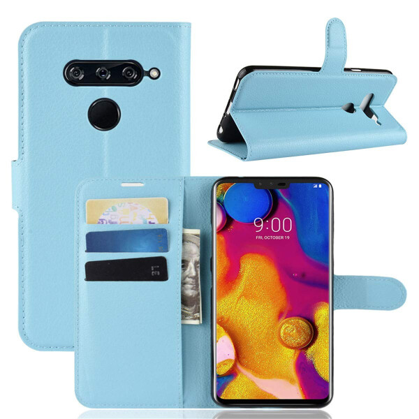 

Чехол-книжка Litchie Wallet для LG V40 ThinQ Голубой