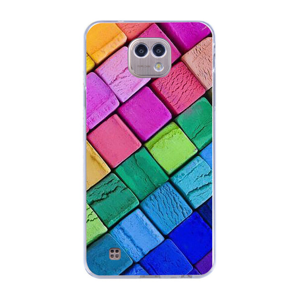 

Чехол с рисунком Printed Silicone для LG X Cam K580 Кубики