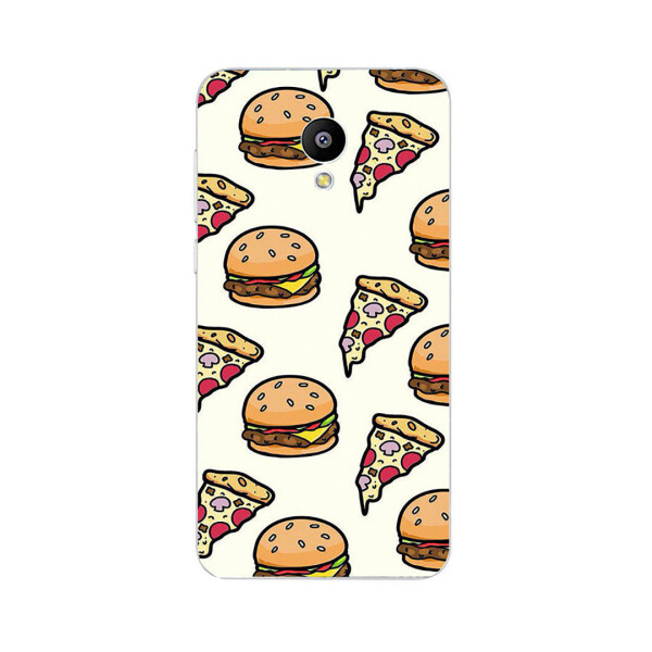 

Чехол с рисунком Printed Silicone для Meizu M5 Fast Food