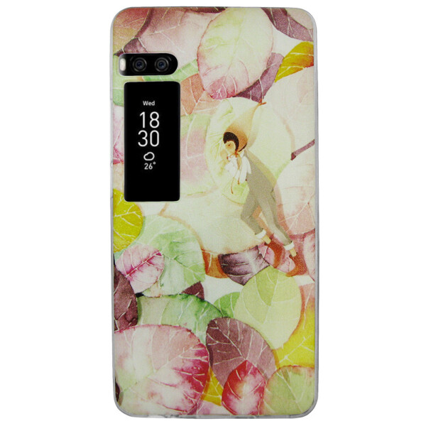 

Чехол с рисунком Printed Silicone для Meizu Pro 7 Plus Листья