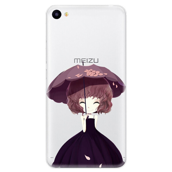 

Чехол с рисунком Printed Silicone для Meizu U10 Девочка С Зонтом