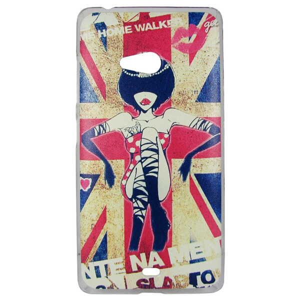 

Чехол с рисунком Printed Plastic для Microsoft Lumia 540 Флаг Великобритании