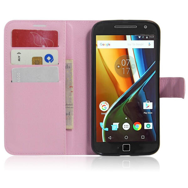 

Чехол-книжка Litchie Wallet для Motorola Moto G4 XT1622 / Moto G4 Plus XT1642 Светло-розовый