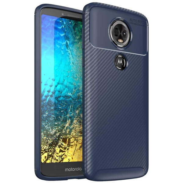 

Чехол Carbon Case Motorola E5 Plus Синий