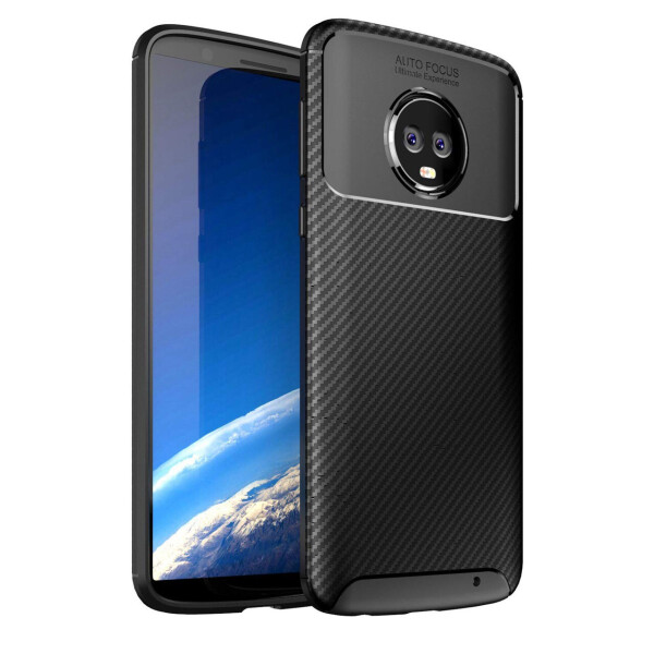 

Чехол Carbon Case Motorola G6 Plus Черный