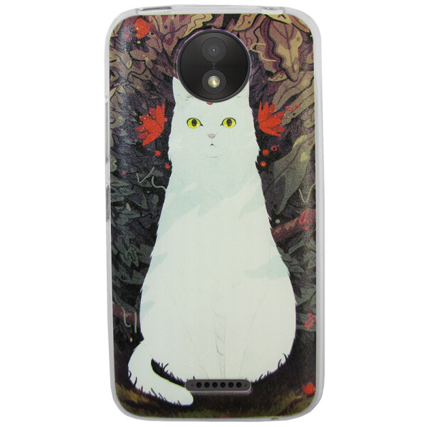 

Чехол с рисунком Printed Silicone для Motorola Moto C Plus XT1723 Кошка