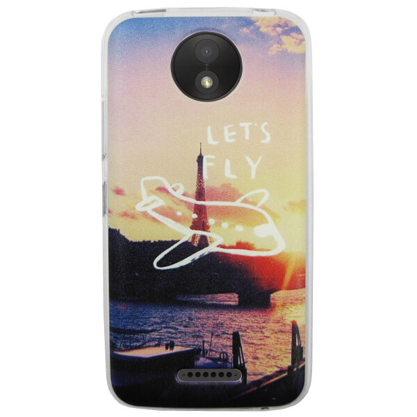 

Чехол с рисунком Printed Silicone для Motorola Moto C XT1750 Париж