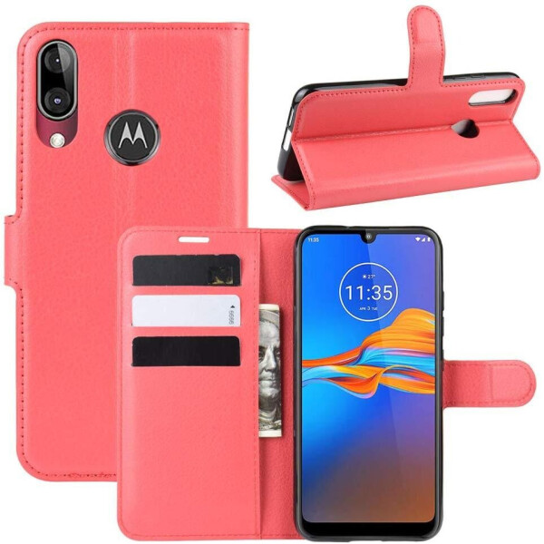 

Чехол-книжка Litchie Wallet для Motorola Moto E6 Plus Red