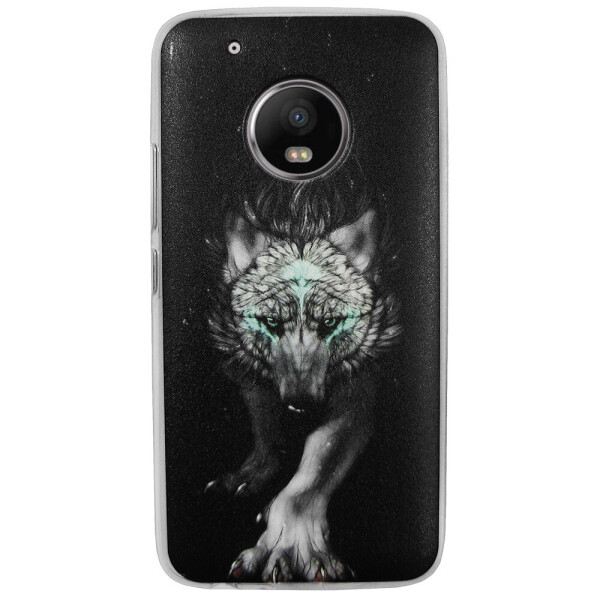 

Чехол с рисунком Printed Silicone для Motorola Moto G5 Plus XT1685 Волк