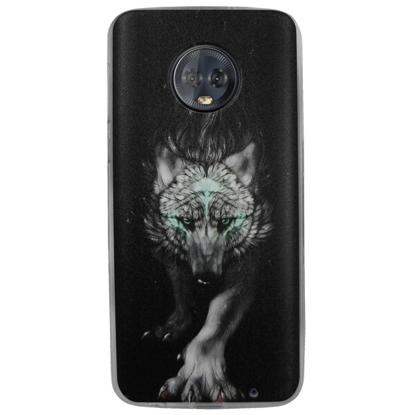 

Чехол с рисунком Printed Silicone для Motorola Moto G6 Plus XT1926 Волк