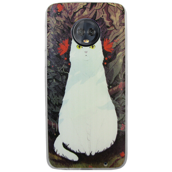 

Чехол с рисунком Printed Silicone для Motorola Moto G6 Plus XT1926 Кошка