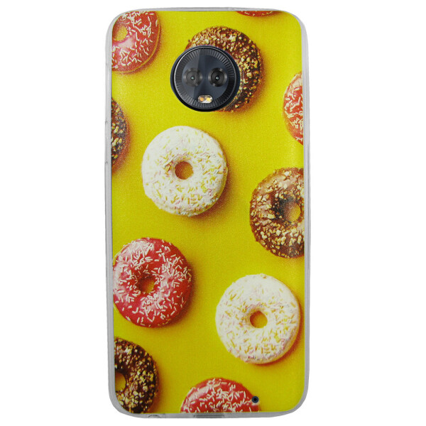 

Чехол с рисунком Printed Silicone для Motorola Moto G6 Plus XT1926 Пончики