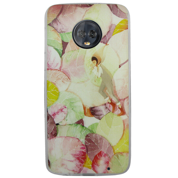 

Чехол с рисунком Printed Silicone для Motorola Moto G6 Plus XT1926 Листья