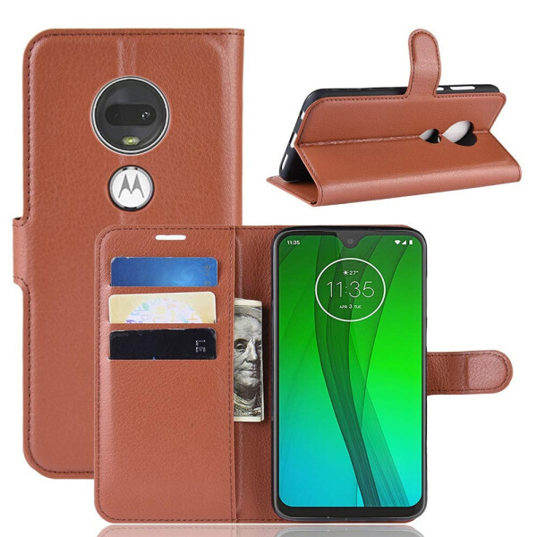 

Чехол-книжка Litchie Wallet для Motorola Moto G7 Коричневый