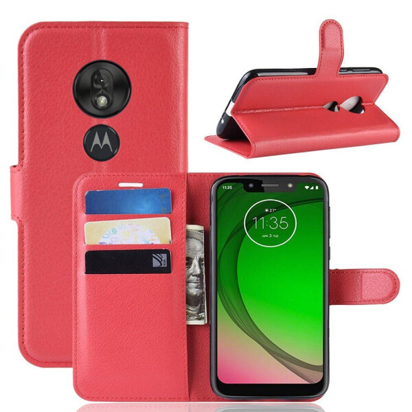 

Чехол-книжка Litchie Wallet для Motorola Moto G7 Play Red