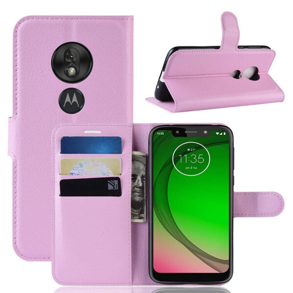 

Чехол-книжка Litchie Wallet для Motorola Moto G7 Power Pink