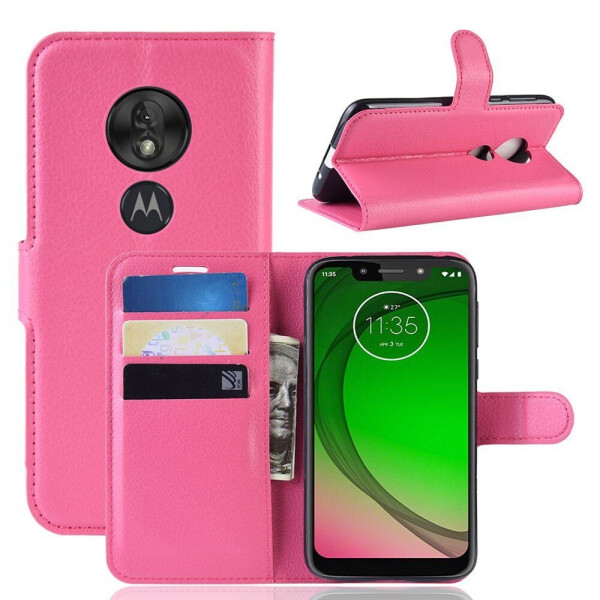 

Чехол-книжка Litchie Wallet для Motorola Moto G7 Power Rose