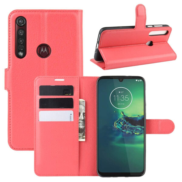 

Чехол-книжка Litchie Wallet для Motorola Moto G8 Plus Red