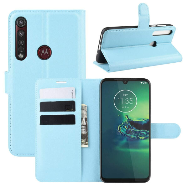 

Чехол-книжка Litchie Wallet для Motorola Moto G8 Plus Blue