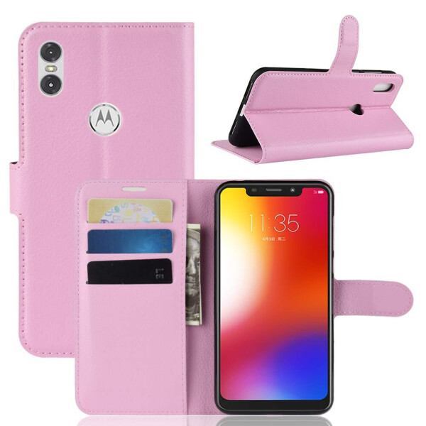 

Чехол-книжка Litchie Wallet для Motorola Moto One Power Светло-розовый