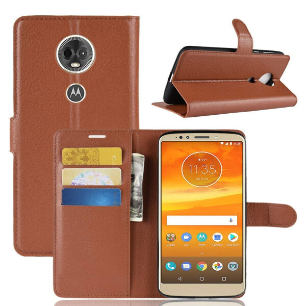 

Чехол-книжка Litchie Wallet для Motorola Moto One XT1941 Коричневый
