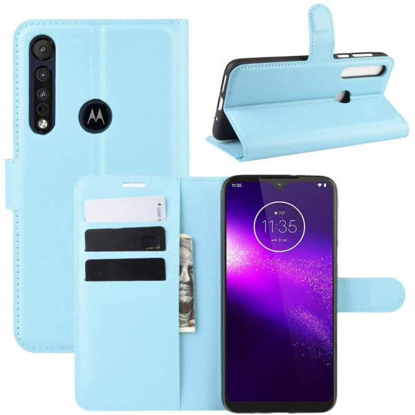 

Чехол-книжка Litchie Wallet для Motorola One Macro / Moto G8 Play Blue