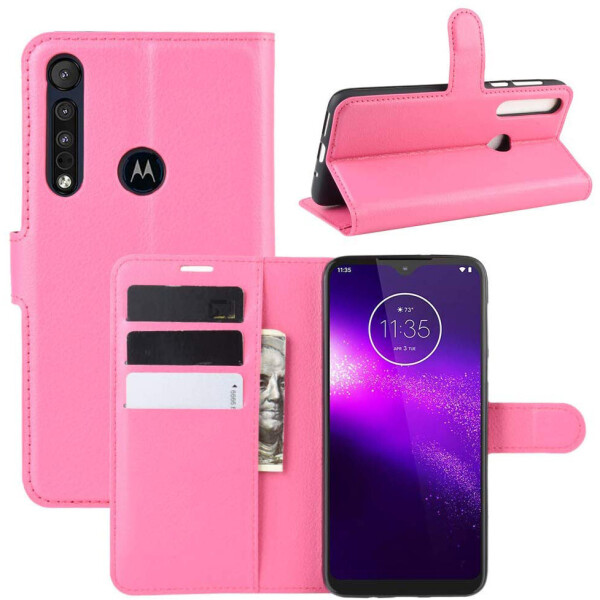 

Чехол-книжка Litchie Wallet для Motorola One Macro / Moto G8 Play Rose