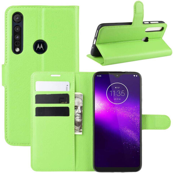 

Чехол-книжка Litchie Wallet для Motorola One Macro / Moto G8 Play Green