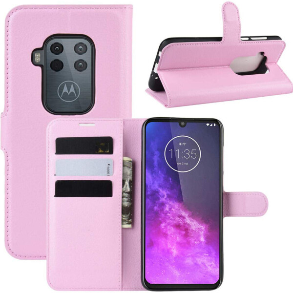 

Чехол-книжка Litchie Wallet для Motorola One Zoom Pink