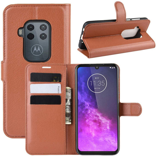 

Чехол-книжка Litchie Wallet для Motorola One Zoom Brown