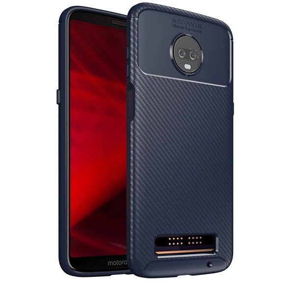 

Чехол Carbon Case Motorola Z3 Play Синий