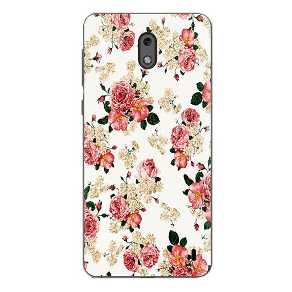 

Чехол с рисунком Printed Silicone для Nokia 1 Цветы