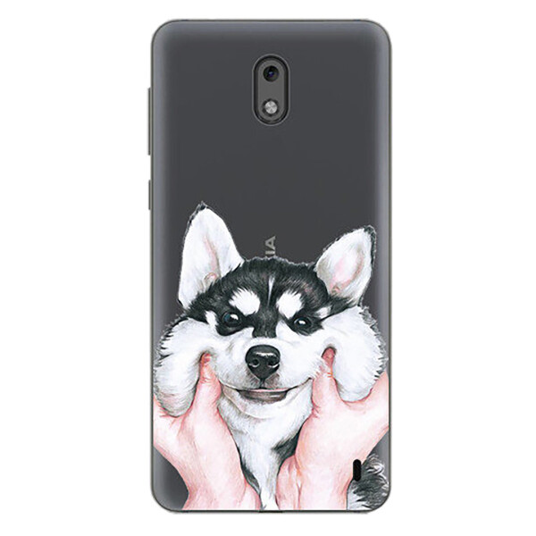 

Чехол с рисунком Printed Silicone для Nokia 1 Хаски
