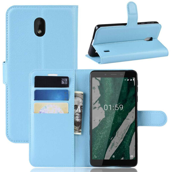 

Чехол-книжка Litchie Wallet для Nokia 1 Plus Голубой