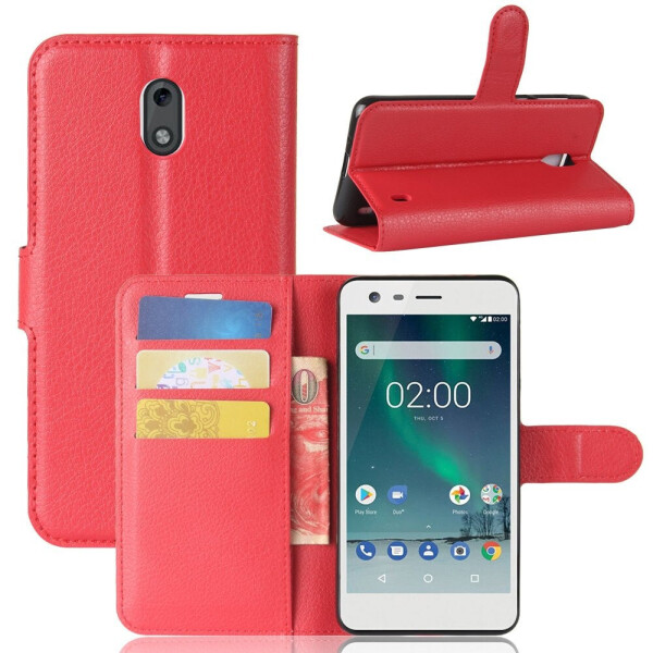 

Чехол-книжка Litchie Wallet для Nokia 2 Красный