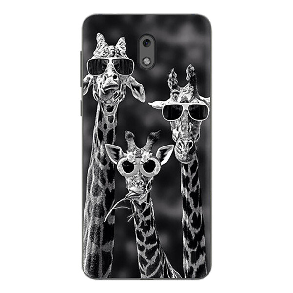 

Чехол с рисунком Printed Silicone для Nokia 2 Жирафы