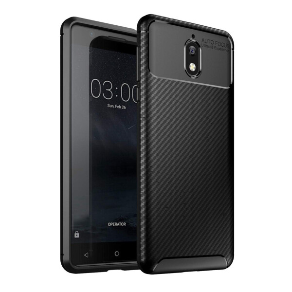 

Чехол Carbon Case Nokia 3.1 Черный