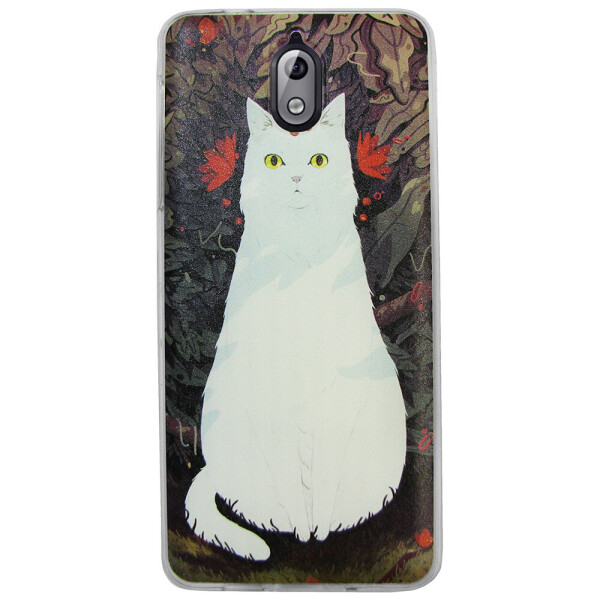 

Чехол с рисунком Printed Silicone для Nokia 3.1 Кошка