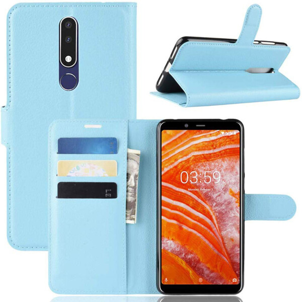 

Чехол-книжка Litchie Wallet для Nokia 3.1 Plus (X3) Голубой